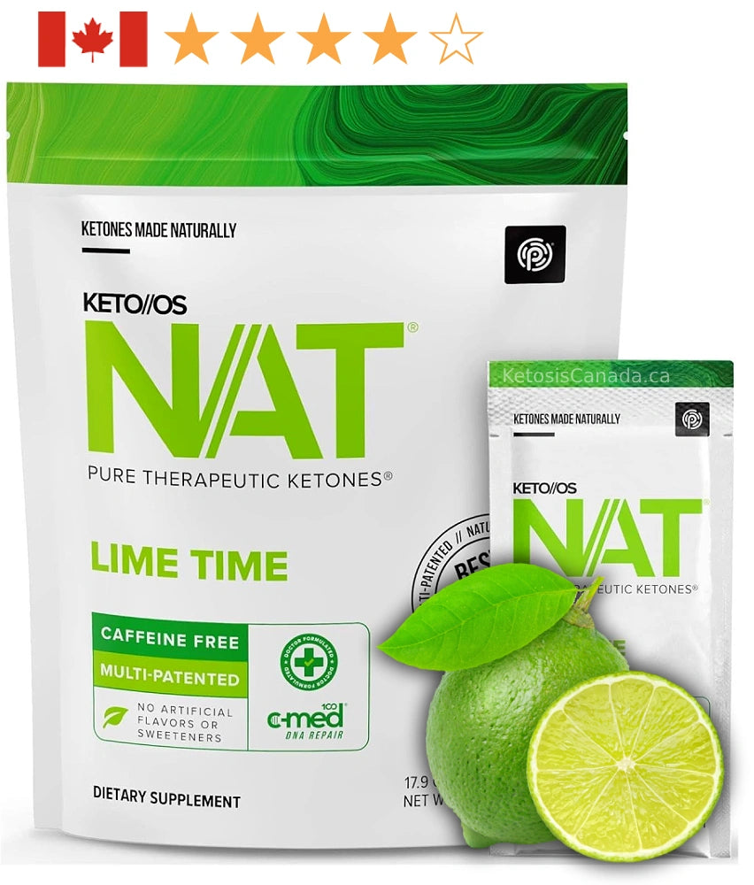 NAT ketones Pruvit Canada - Keto OS NAT - Lime Time Caffeine-Free