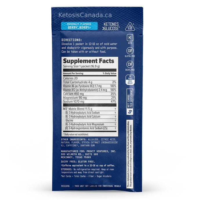 Ingredients - Pruvit K1