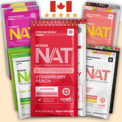 Mixed Charged and Caffeine-free Pruvit ketones trial pack.