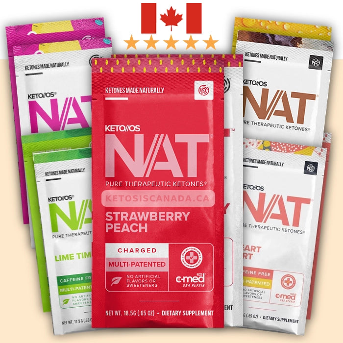 Mixed Charged and Caffeine-free Pruvit ketones trial pack.