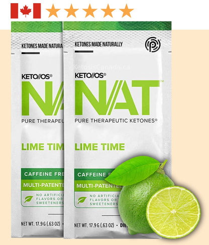 NAT ketones Pruvit Canada - Keto OS NAT - Lime Time Caffeine-Free