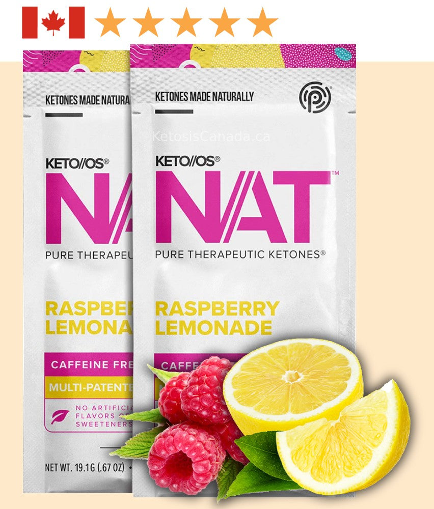 NAT Ketones - Pruvit Keto OS NAT - Caffeine-Free Raspberry Lemonade