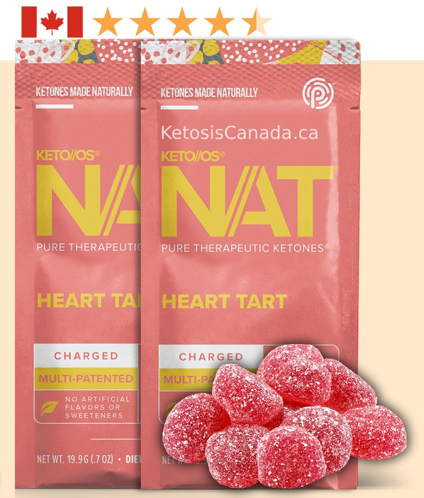 Pruvit Canada - Keto OS NAT Ketones - Heart Tart 0 Caffeine Charged